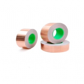 High Temperature Resistance Copper Foil Adhesive Tape Conductive Die Cutting Copper Metal Tape Roll 0.05mm Copper Foil Tape