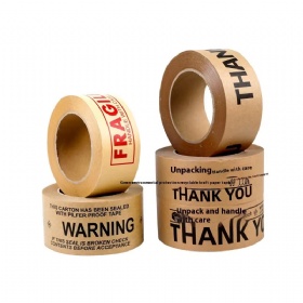 FRAGILE Fragility Warning Self-Adhesive Kraft Paper Sealing Tape Single Sided Acrylic
