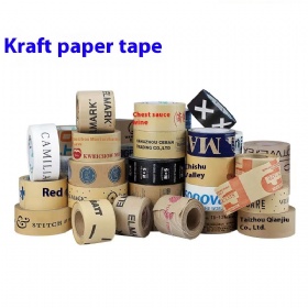 Custom 48mm Water-Free Self-Adhesive Kraft Paper Tape Environmentally Friendly & Degradable Bookable Printing