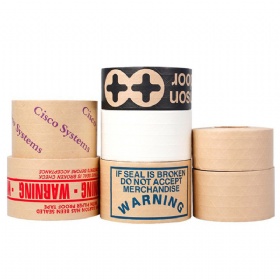 Wet Water Reinforced Kraft Paper Tape 45mm Width 50m Length Acrylic Adhesive Single Waterless Logo Printable for Carton Sealing