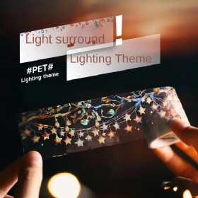 Beautiful Day Lighting Theme Shell Light PET Tape Waterproof Acrylic Surround Series for Hand Account Collage Decoration