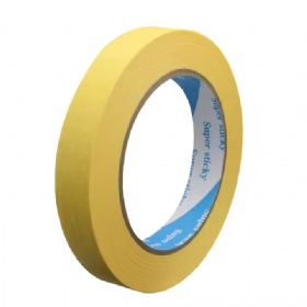 Wholesale Strong Adhesive Yellow Masking Paper Tape for Car Paint Single Sided PE Material Seamless Decoration Color